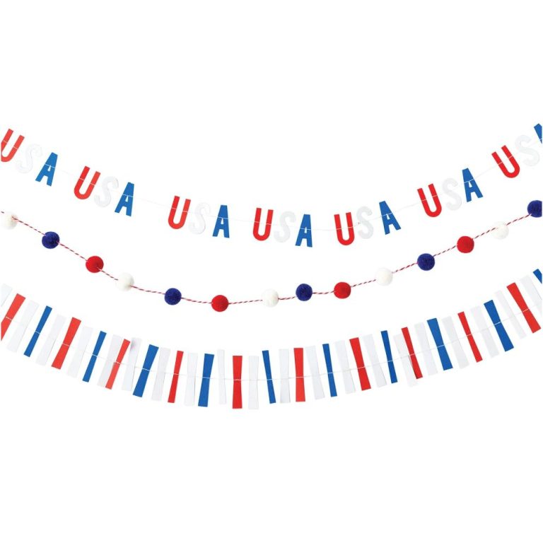 Patriotic Stars & Stripes Mini Banner Set Independence Day Decorations Manufactures