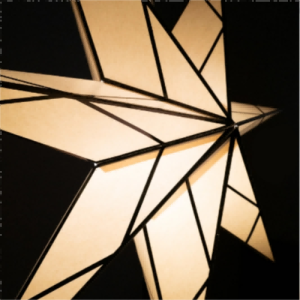 Star Lantern Geometric Lines Personalised Christmas Star