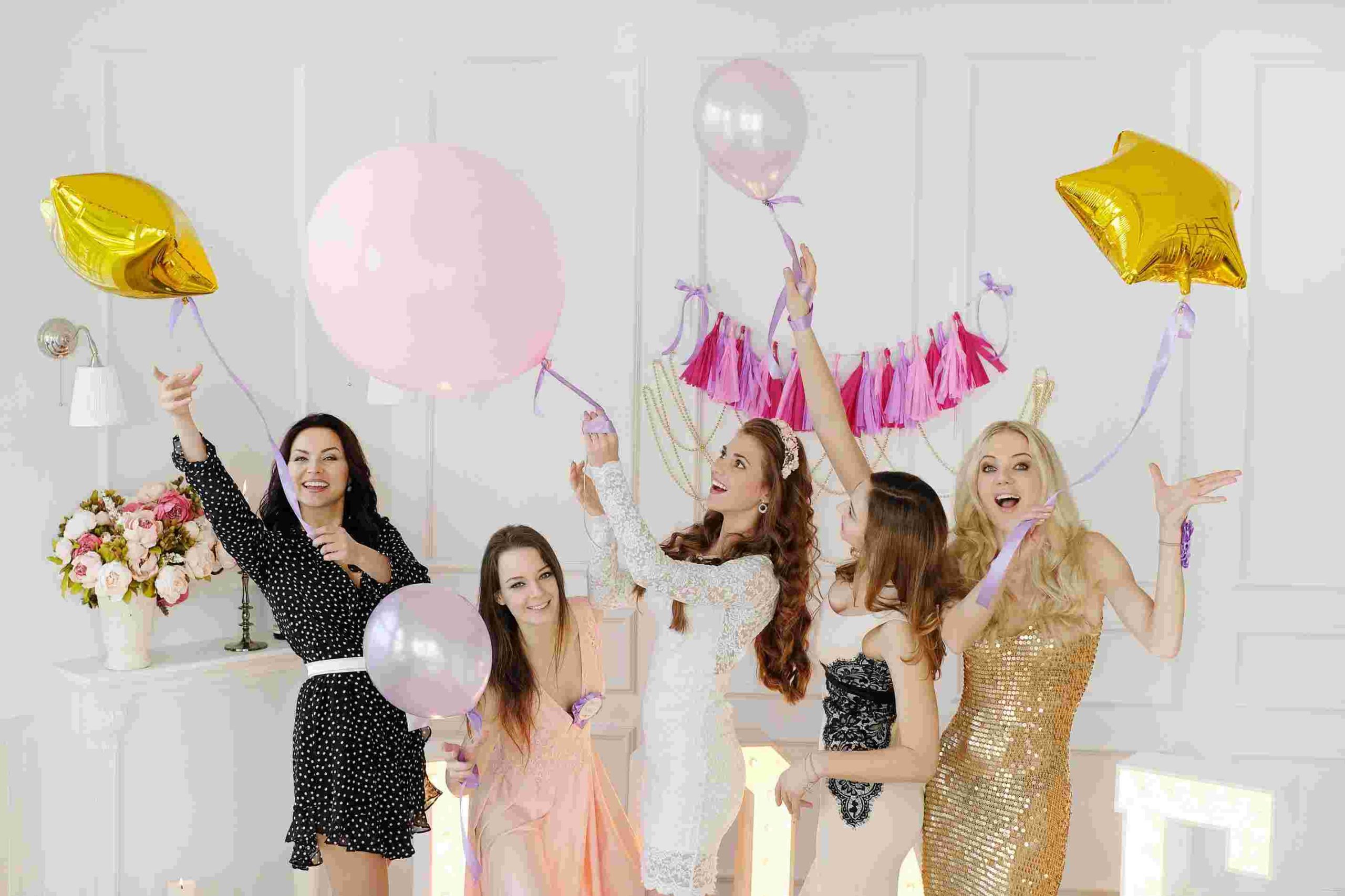 team bride to be themed bridal shower party trends scaled