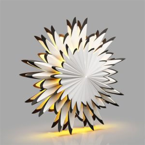 Black Edge Multi Layer Snowflake Star Paper Lamp Decorations