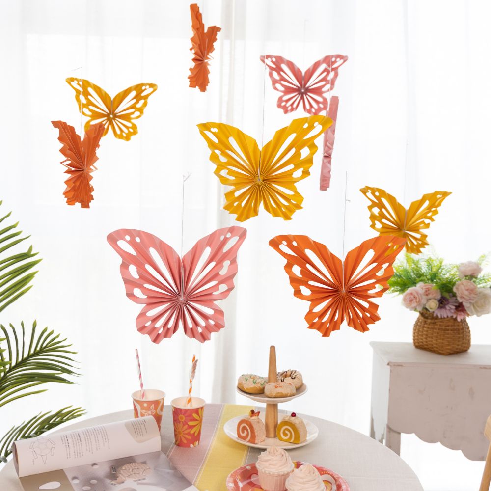 Butterfly Hollow Paper Party Folding Fans