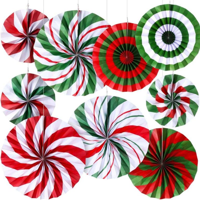 Christmas Party Decorations Candy Custom Design Paper Fans Wholesale Supplier