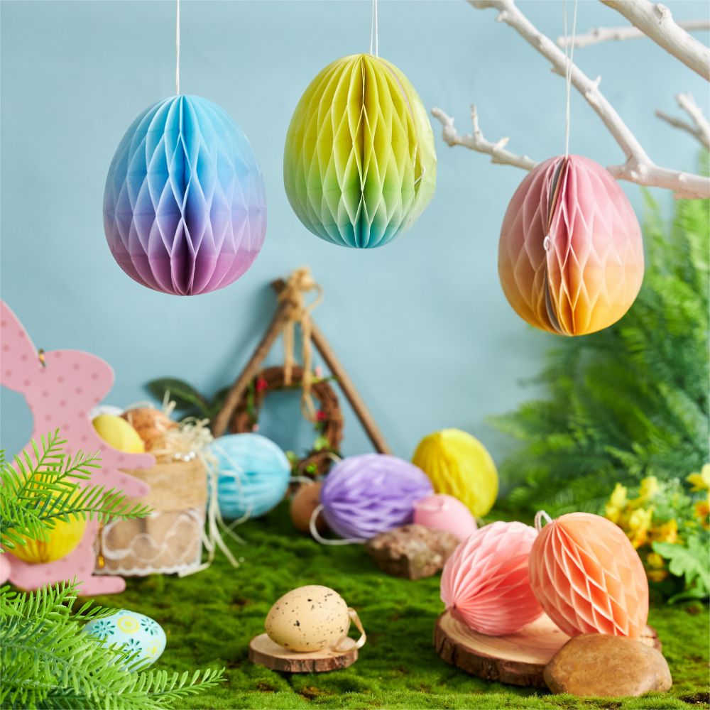 Easter Ombre Egg Paper Honeycomb