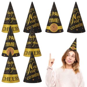 Happy New Year Party Hats Paper Cone Hats Supplier