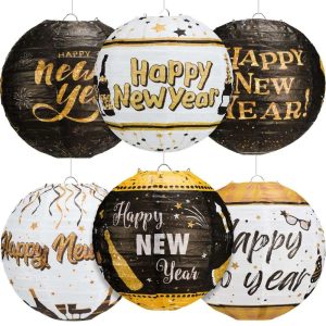 New Years Eve Party Supplies Custom Paper Lanterns Supplier 6pcs