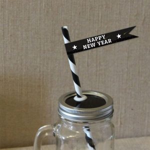 Paper Straws with Stickers