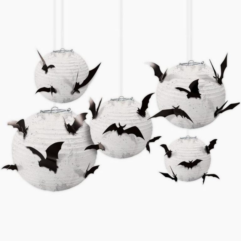 White Bats Halloween Party Decorations Paper Lanterns Factory Supplier