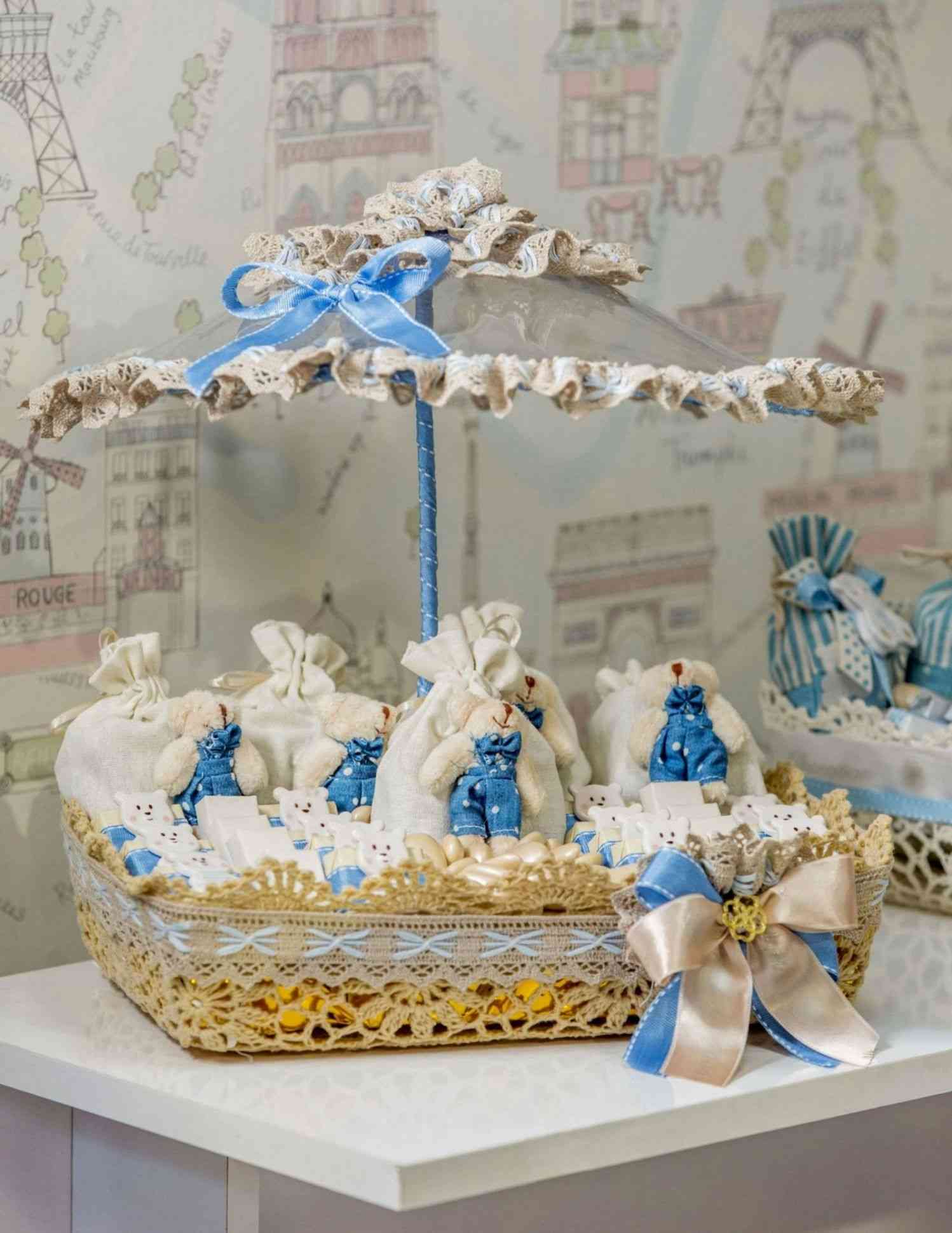 baby themed dessert tables blue white candy set table