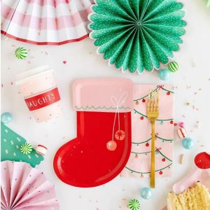 oui party pink red christmas stocking