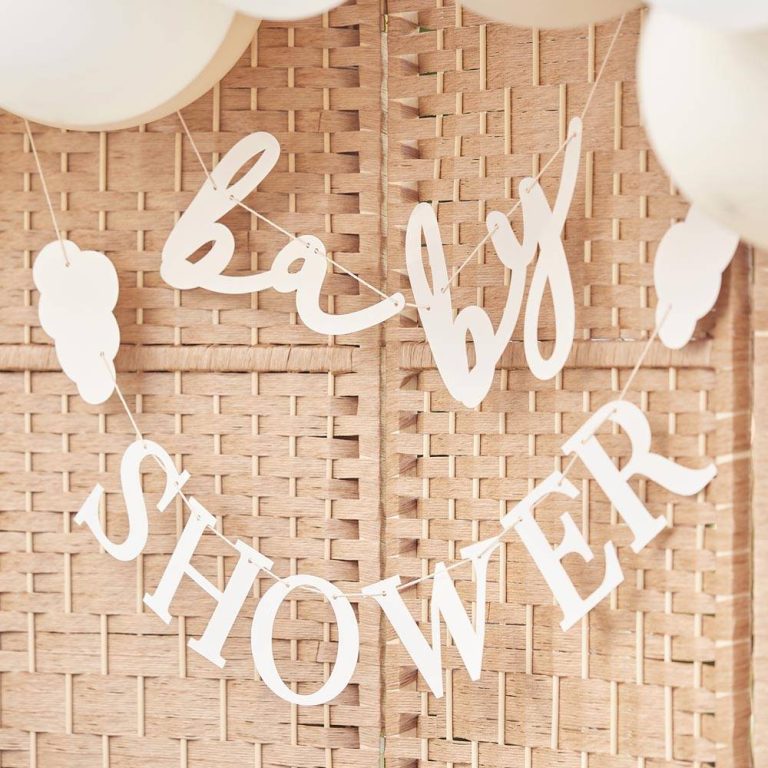 Baby Shower Party Cloud Themed Personalized Paper Garland