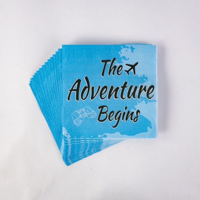 Birthday Adventure Themed Personalized Paper Napkins