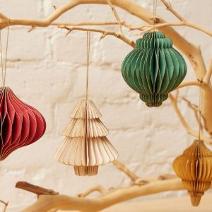 Christmas Bell Ornaments Paper Honeycomb Decoration Wholesale