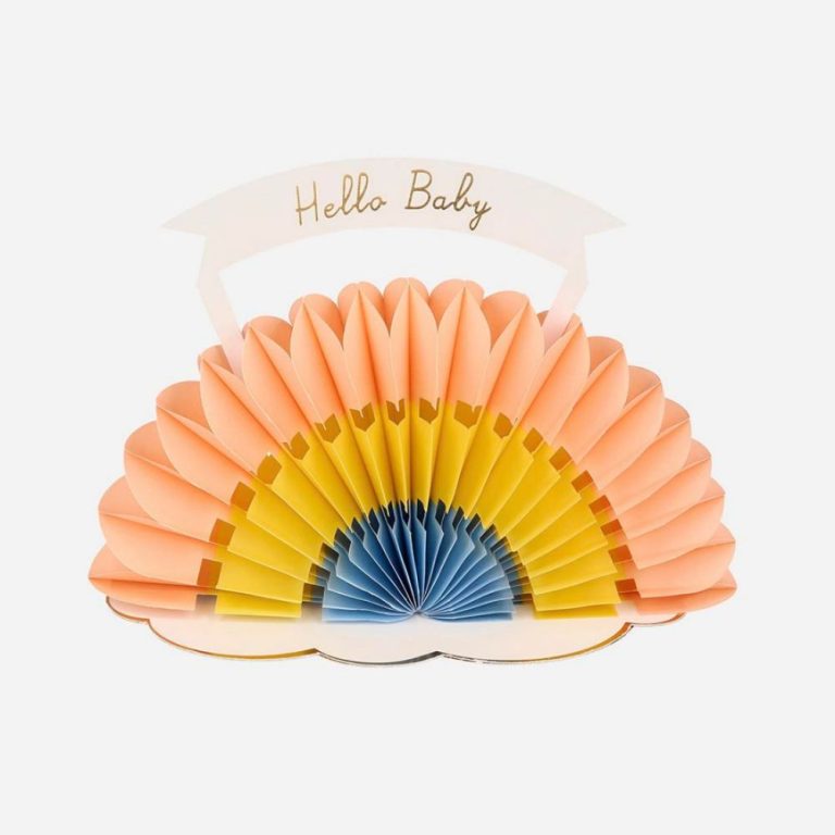 Hello Baby Rainbow Pop Up Card Table Centerpiece Supplier