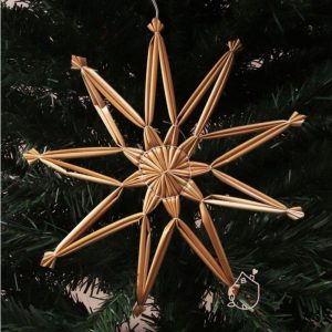 Personalized Christmas Tree Ornaments Straw Star