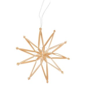 Personalized Christmas Tree Ornaments Straw Star For Hanging