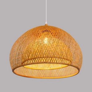 Rattan Light Brown Single Pendant