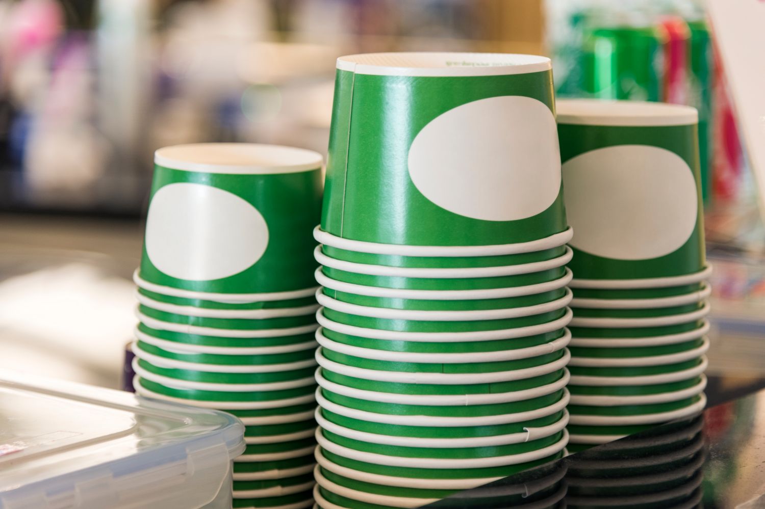 disposable aper green cup containers