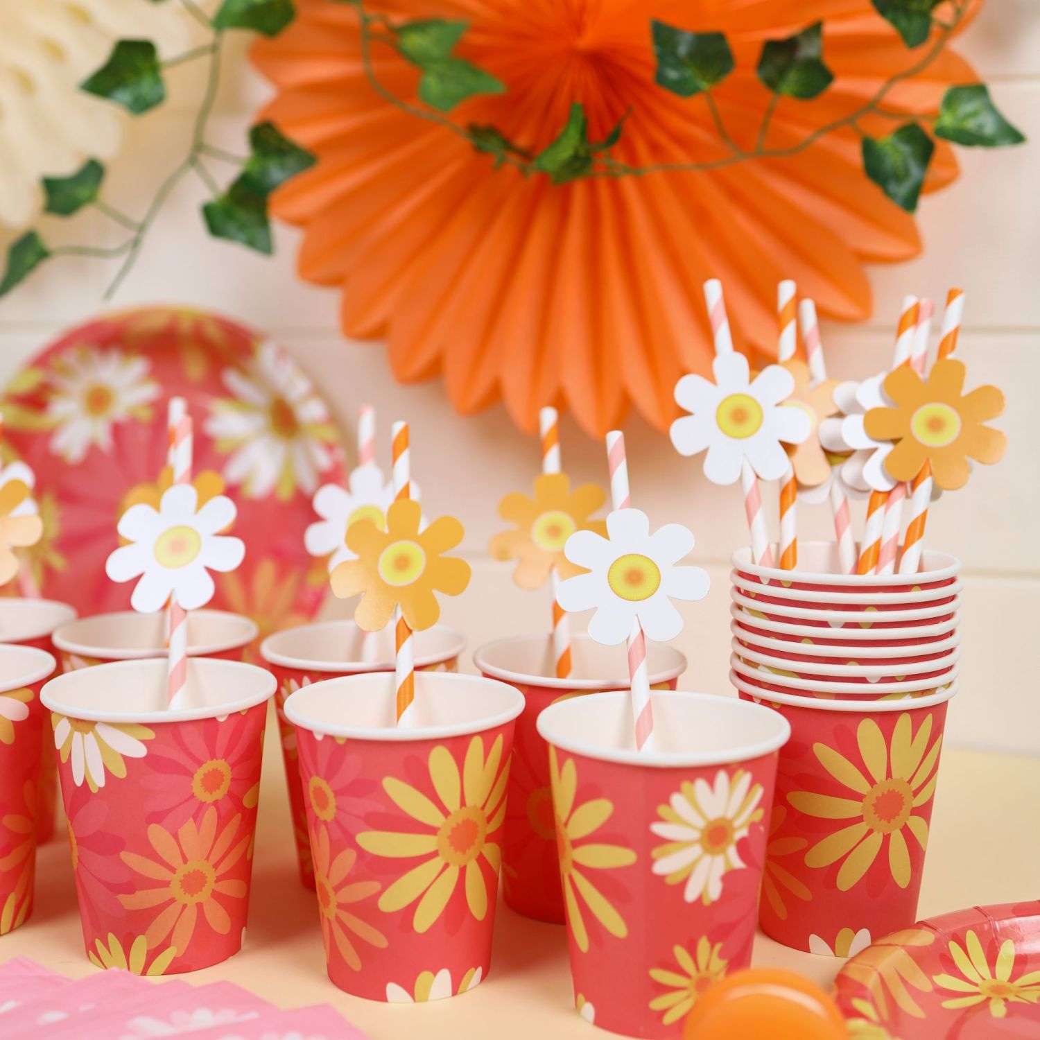 spring daisy Disposable Paper Tableware