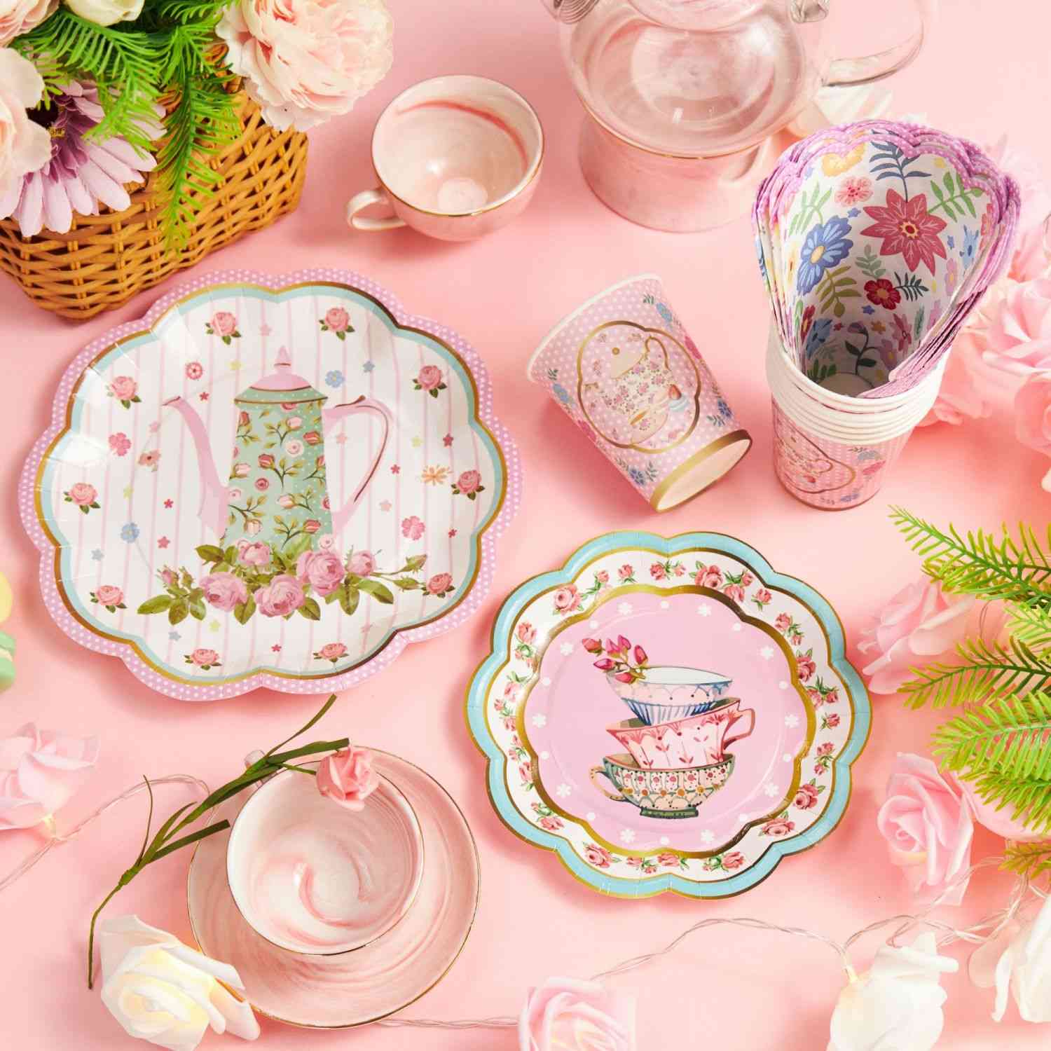 tea party custom paper tableware