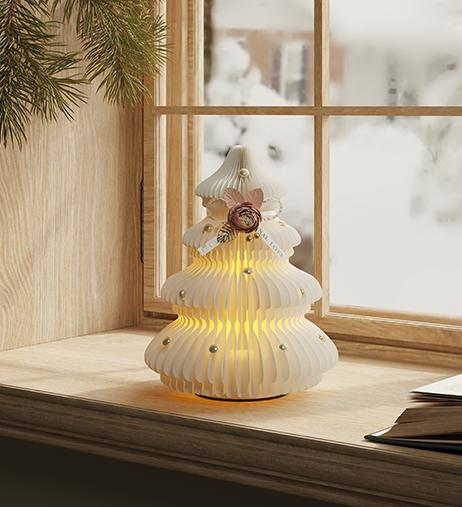 Christmas Tree Homeycomb Table Lamp