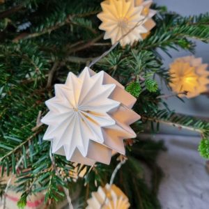 Origami Paper Flower Led String Lights