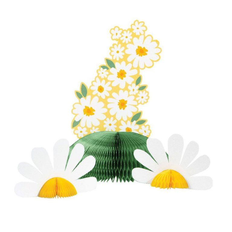 Sweet Daisy Honeycomb Centerpieces_ 3 ct