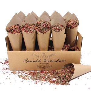 Kraft Paper Wedding Confetti Cone Tray