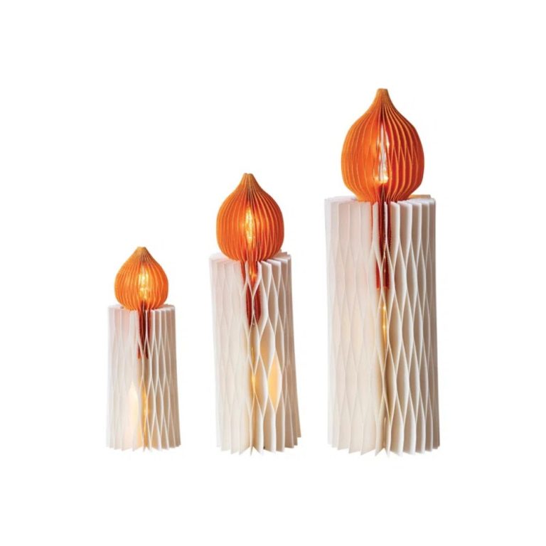 Paper Folding Honeycomb Candles With LED Lights (1)