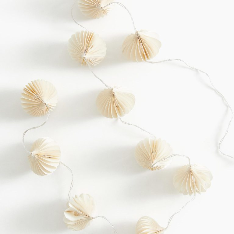 Paper lantern string lights - Cream - Home A