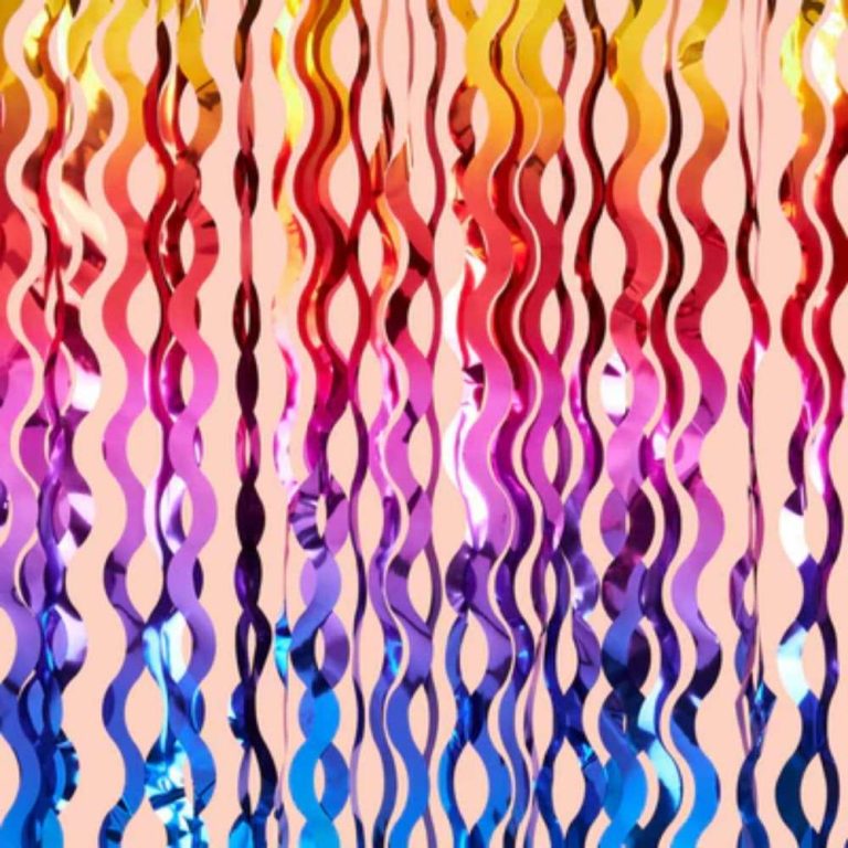 Rainbow Wavy Curtain - wavy foil curtain