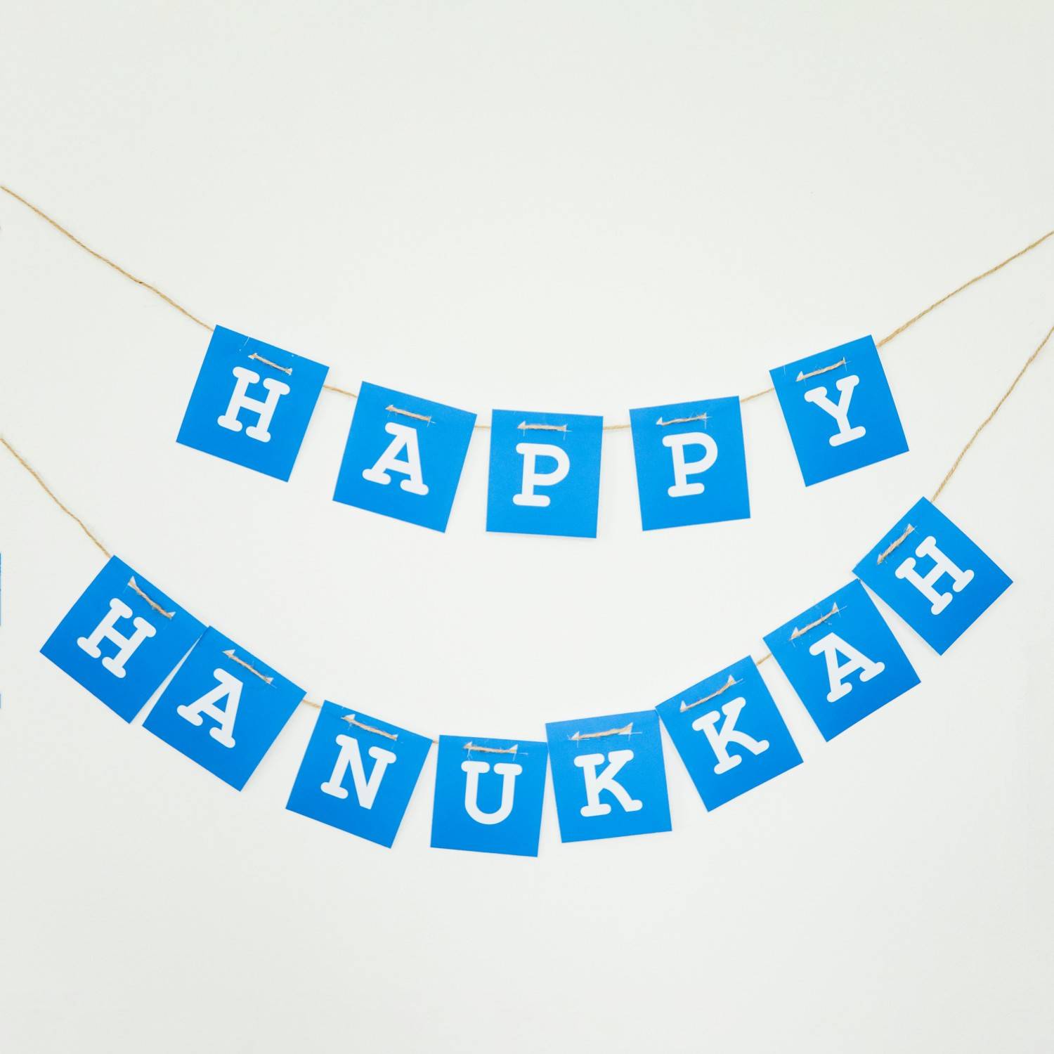 happy hanukkah garland wall decor